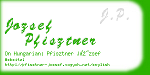 jozsef pfisztner business card